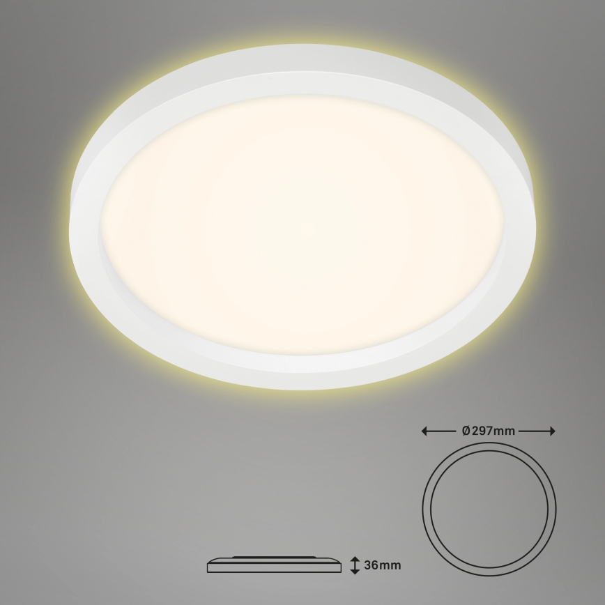 Briloner 7361-016 - LED taklampa  CADRE LED/18W/230V d. 29,7 cm vit