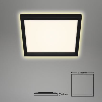 Briloner 7362-015 - LED taklampa  CADRE LED/18W/230V 29,6x29,6 cm svart