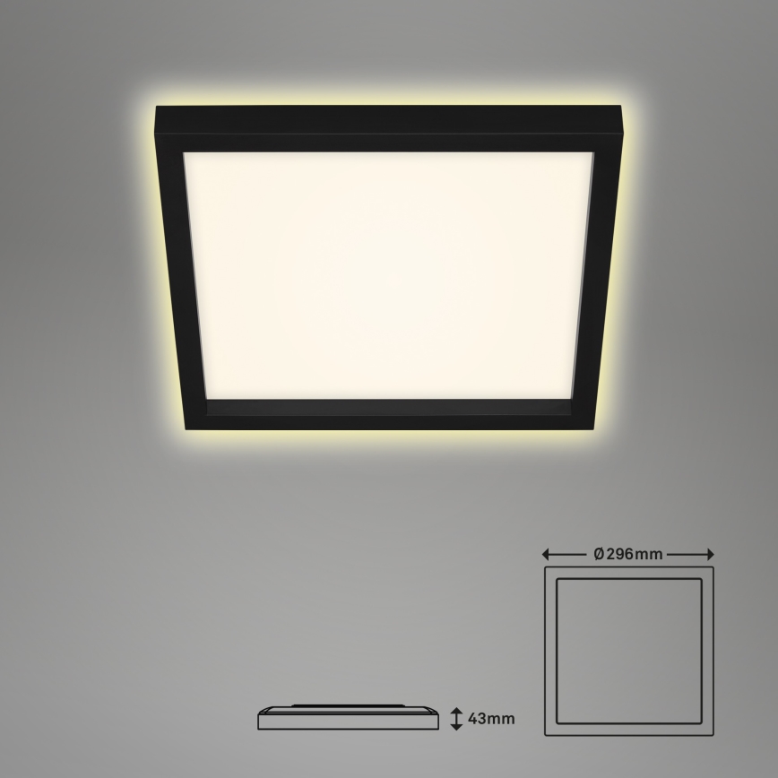 Briloner 7362-015 - LED taklampa  CADRE LED/18W/230V 29,6x29,6 cm svart