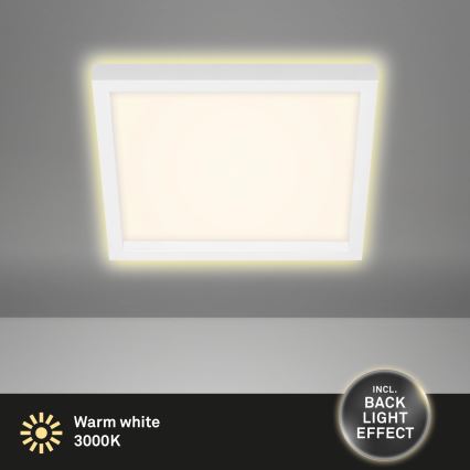 Briloner 7362-016 - LED taklampa  CADRE LED/18W/230V 29,6x29,6 cm vit