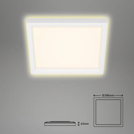 Briloner 7362-016 - LED taklampa  CADRE LED/18W/230V 29,6x29,6 cm vit