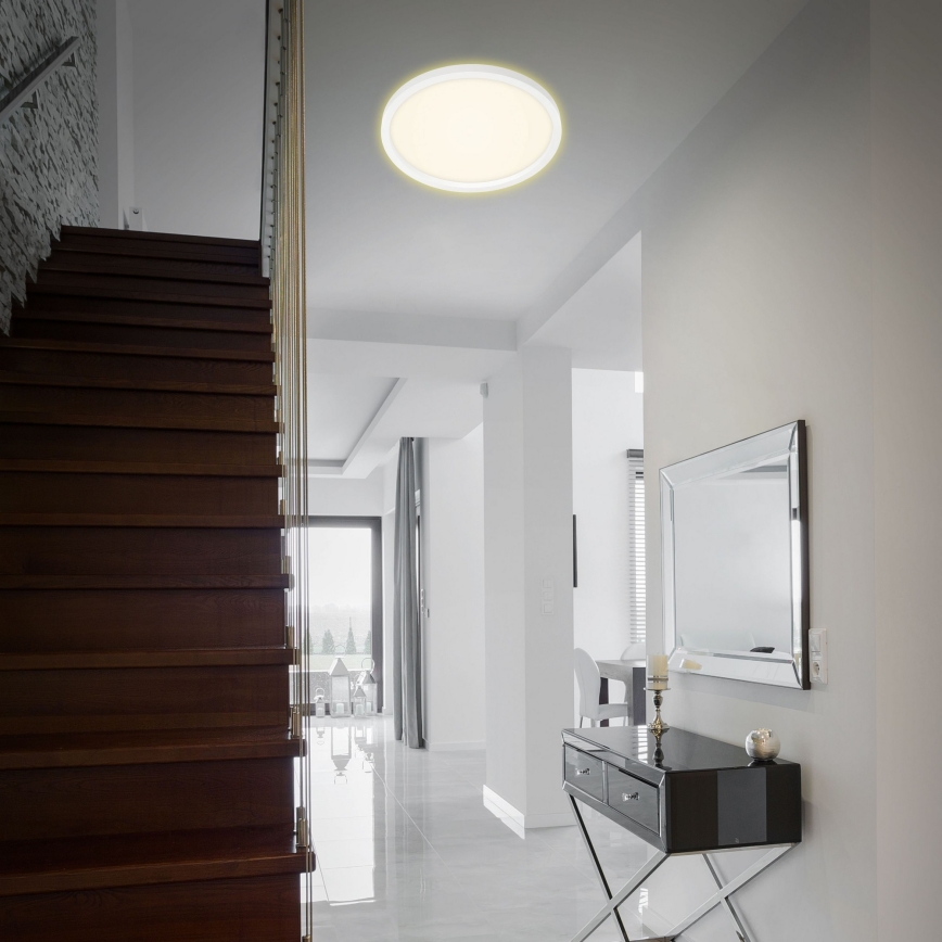 Briloner 7363-016 - LED taklampa  CADRE LED/22W/230V d. 42,5 cm vit