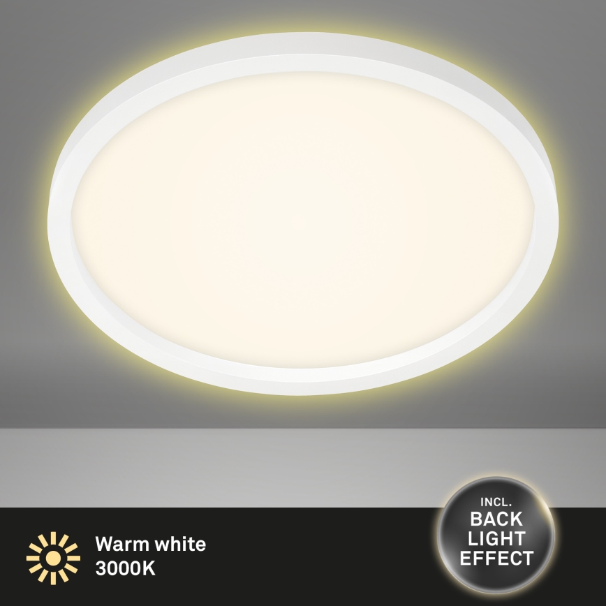 Briloner 7363-016 - LED taklampa  CADRE LED/22W/230V d. 42,5 cm vit