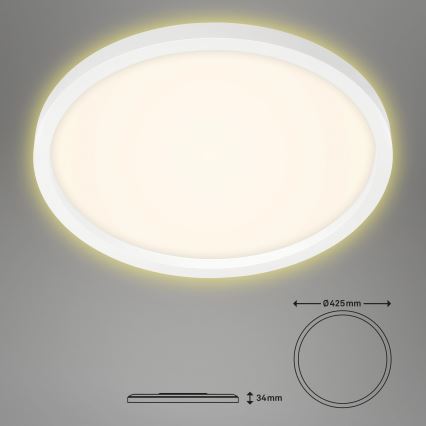 Briloner 7363-016 - LED taklampa  CADRE LED/22W/230V d. 42,5 cm vit