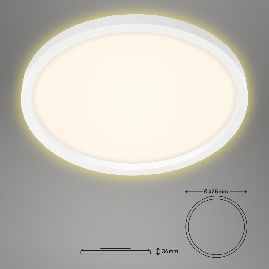 Briloner 7363-016 - LED taklampa  CADRE LED/22W/230V d. 42,5 cm vit