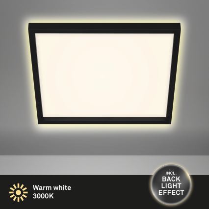 Briloner 7364-015 - LED taklampa  CADRE LED/22W/230V 42,2x42,2 cm svart 