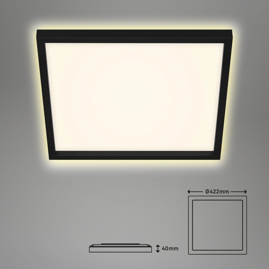 Briloner 7364-015 - LED taklampa  CADRE LED/22W/230V 42,2x42,2 cm svart 