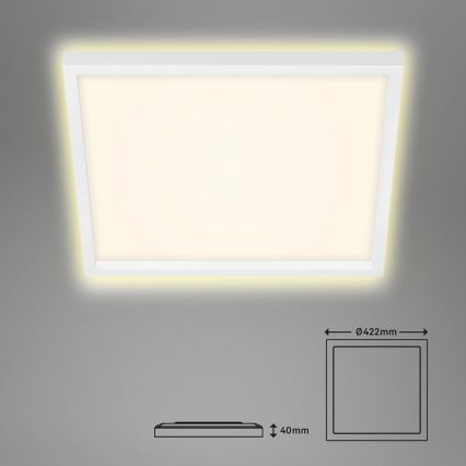 Briloner 7364-016 - LED taklampa  CADRE LED/22W/230V 42,2x42,2 cm vit