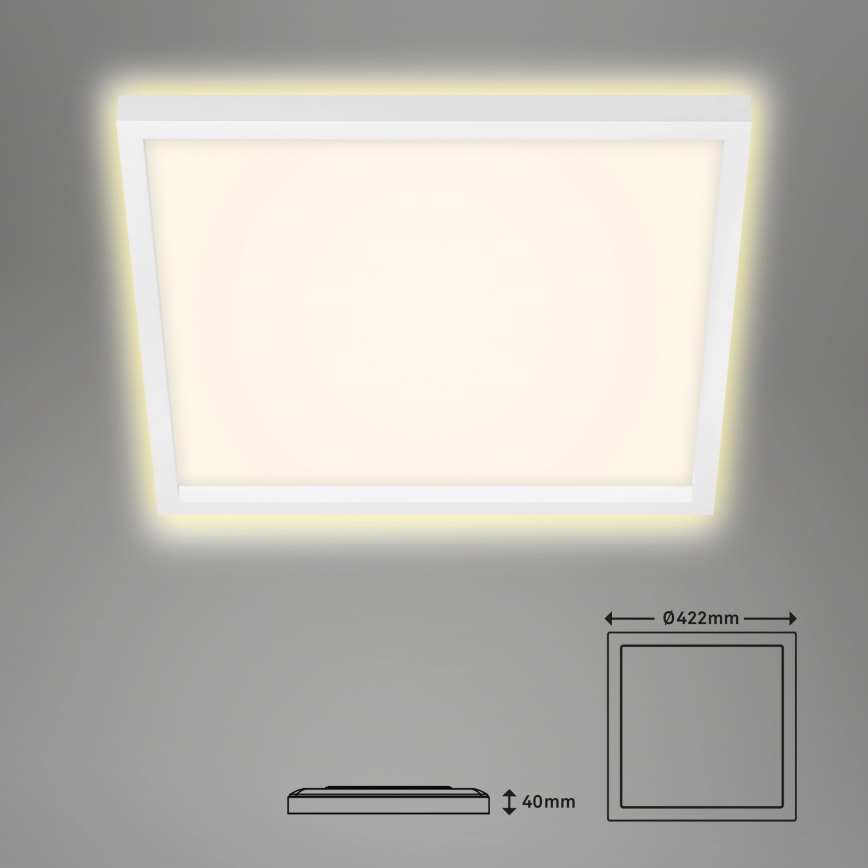 Briloner 7364-016 - LED taklampa  CADRE LED/22W/230V 42,2x42,2 cm vit