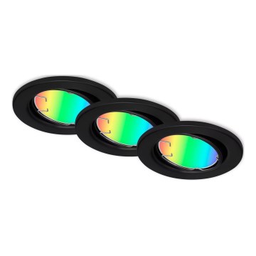 Briloner 7373-035 - KIT 3x LED RGB Ljusreglerad upphängd taklampa LED/4,9W/230V Wi-Fi Tuya + fjärrkontroll