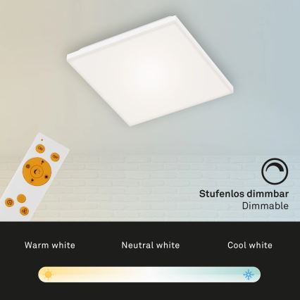 Briloner 7378-016 - LED ljusreglerad panel LED/12W/230V 3000/4000/6500K + fjärrkontroll