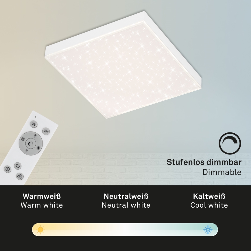 Briloner 7381-016 - LED Dimbar taklampa STARRY SKY LED/15W/230V 3000-6500K + fjärrkontroll