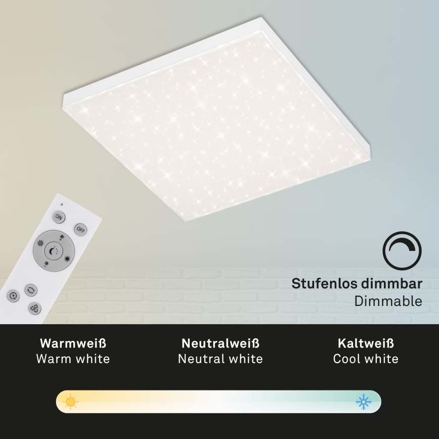 Briloner 7381-116 - LED Dimbar taklampa STARRY SKY LED/24W/230V 3000-6500K + fjärrkontroll