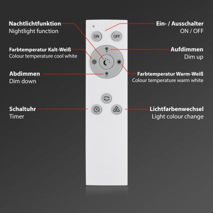 Briloner 7381-116 - LED Dimbar taklampa STARRY SKY LED/24W/230V 3000-6500K + fjärrkontroll
