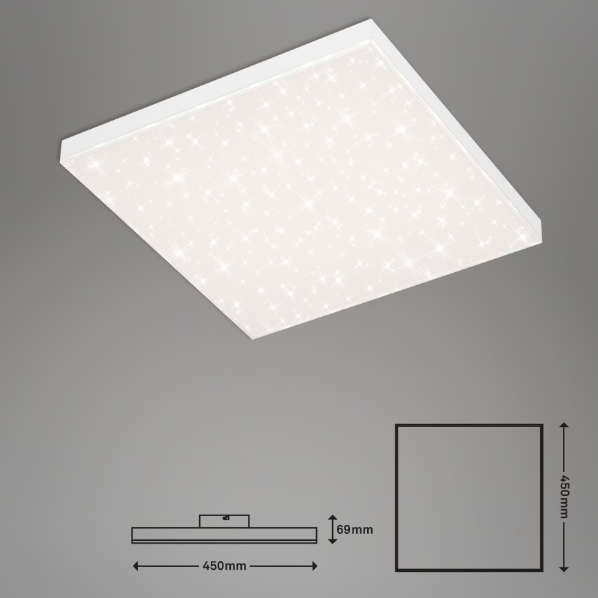 Briloner 7381-116 - LED Dimbar taklampa STARRY SKY LED/24W/230V 3000-6500K + fjärrkontroll