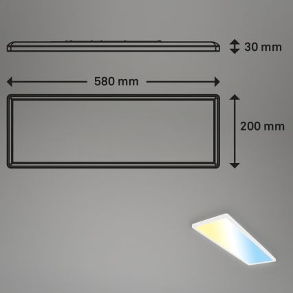 Briloner 7403-016 - LED Dimbar taklampa SLIM LED/23W/230V 2700-6500K + fjärrkontroll
