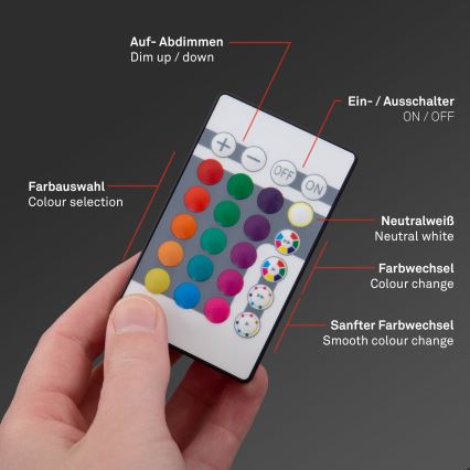 Briloner 7404-016 - LED RGBW dimbar ytmonterad panel LED/22W/230V 4000K + fjärrkontroll