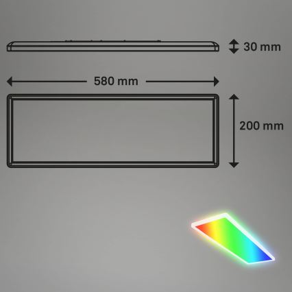 Briloner 7404-016 - LED RGBW dimbar ytmonterad panel LED/22W/230V 4000K + fjärrkontroll
