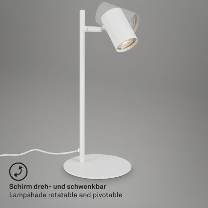 Briloner 7408-016 - Bordslampa RETRO 1xGU10/9W/230V vit