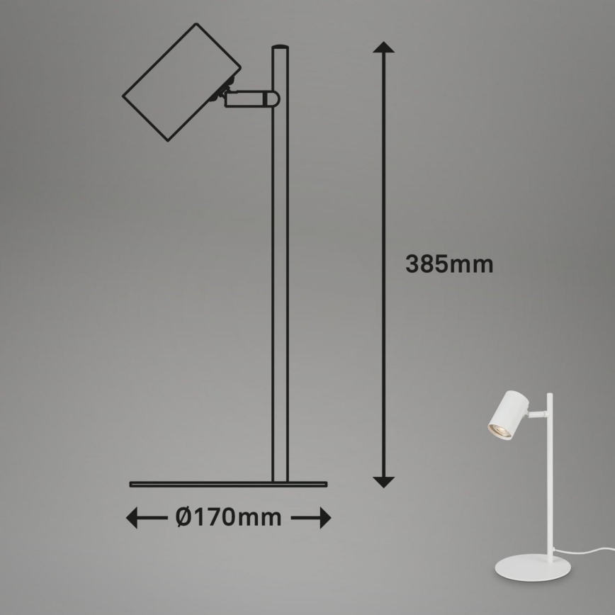 Briloner 7408-016 - Bordslampa RETRO 1xGU10/9W/230V vit