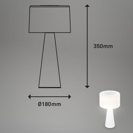 Briloner 7420016 - LED Ljusreglerad uppladdningsbar beröring utomhus bordslampa LED/4W/5V IP44 3000K vit