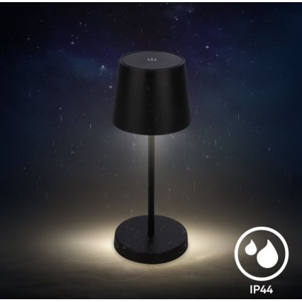 Briloner 7423015 - LED Ljusreglerad uppladdningsbar utomhus bordslampa LED/2,6W/5V IP44 2000 mAh svart