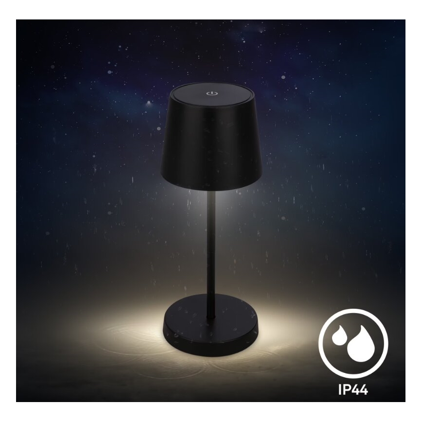 Briloner 7423015 - LED Ljusreglerad uppladdningsbar utomhus bordslampa LED/2,6W/5V IP44 2000 mAh svart