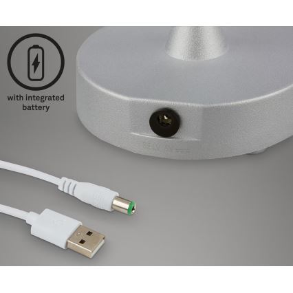 Briloner 7445-014 - LED Ljusreglerad uppladdningsbar utomhus beröring bordslampa LED/3W/5V IP44