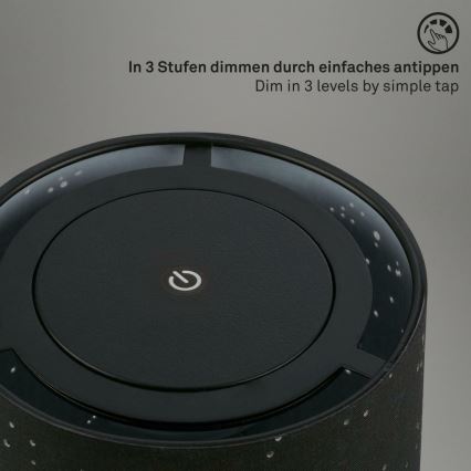 Briloner 7449-015 - LED dimbar utomhus touchlampa STARRY SKY LED/3W/5V IP44 2000 mAh svart