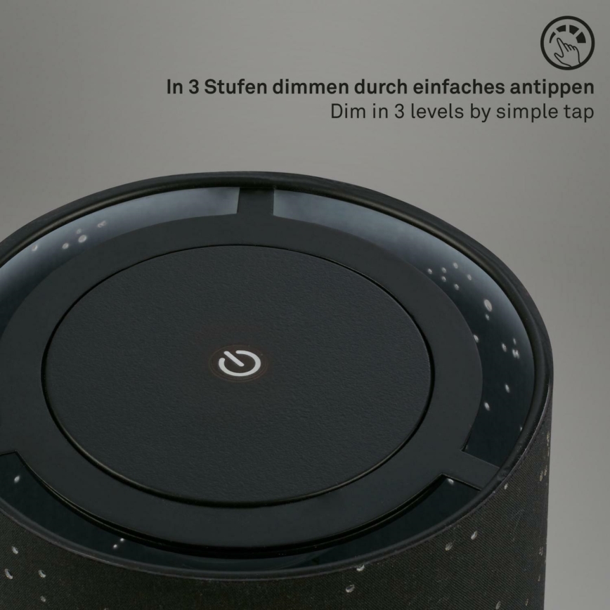 Briloner 7449-015 - LED dimbar utomhus touchlampa STARRY SKY LED/3W/5V IP44 2000 mAh svart