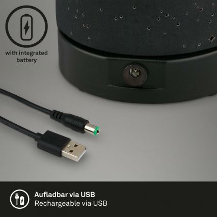 Briloner 7449-015 - LED Ljusreglerad utomhus beröring lampa STARRY SKY LED/3W/5V IP44 svart