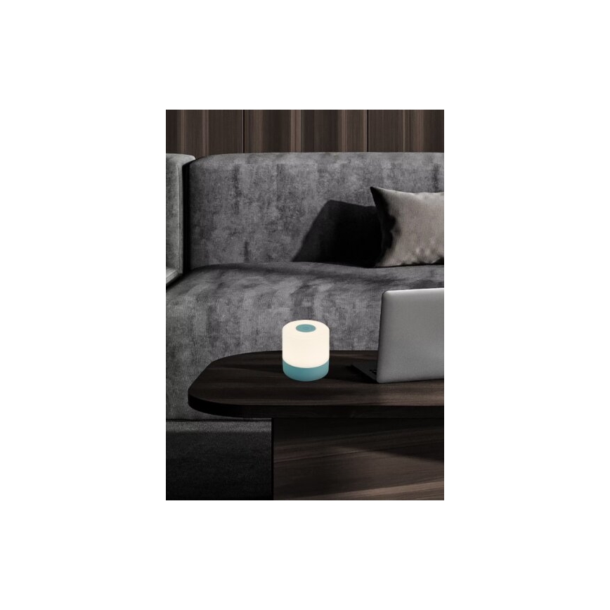 Briloner 7461010 - LED Ljusreglerad uppladdningsbar utomhus bordslampa LED/2W/5V IP44 1200 mAh blå