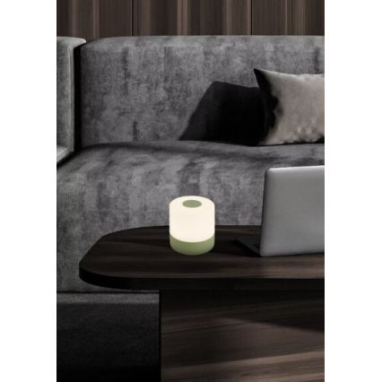 Briloner 7461019 - LED Ljusreglerad uppladdningsbar utomhus bordslampa LED/2W/5V IP44 grön