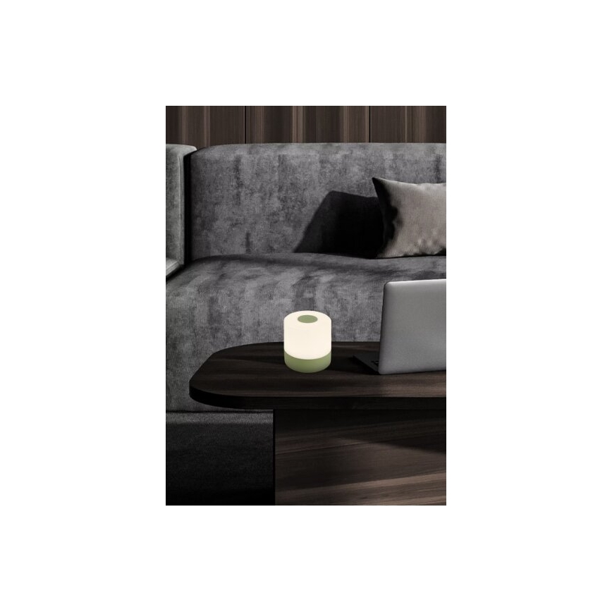Briloner 7461019 - LED Ljusreglerad uppladdningsbar utomhus bordslampa LED/2W/5V IP44 grön