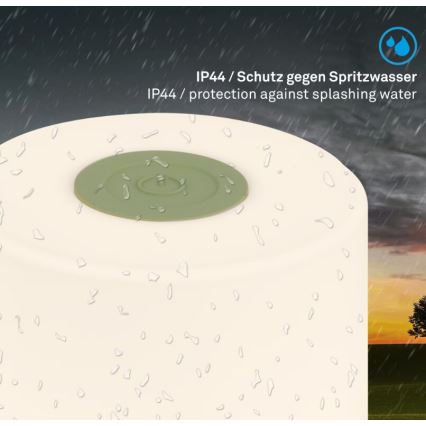 Briloner 7461019 - LED Ljusreglerad uppladdningsbar utomhus bordslampa LED/2W/5V IP44 grön