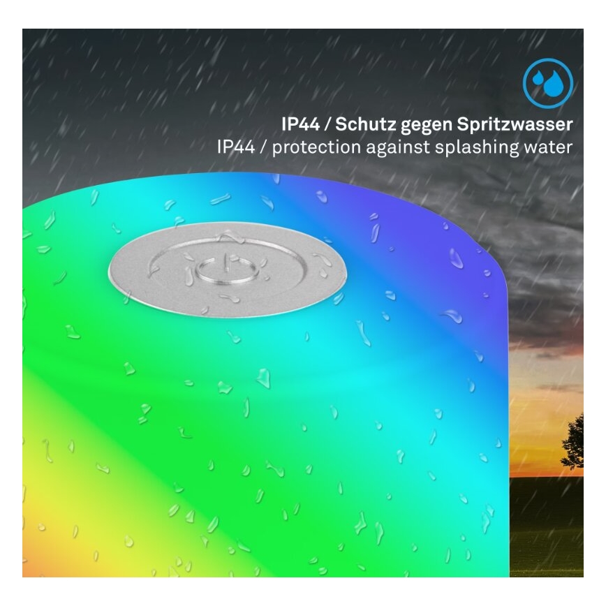 Briloner 7462014 - LED RGB Uppladdningsbar utomhus bordslampa LED/1,5W/5V IP44 matt krom