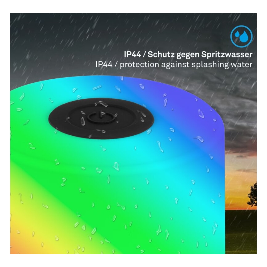 Briloner 7462015 - LED RGB Uppladdningsbar utomhus bordslampa LED/1,5W/5V IP44 svart