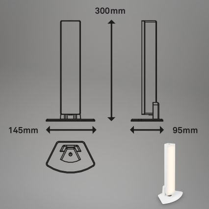 Briloner 7474-016 - LED Ljusreglerad beröring uppladdningsbar utomhus bordslampa 2i1 LED/7W/5V 2200 mAh USB 3000K IP44 vit