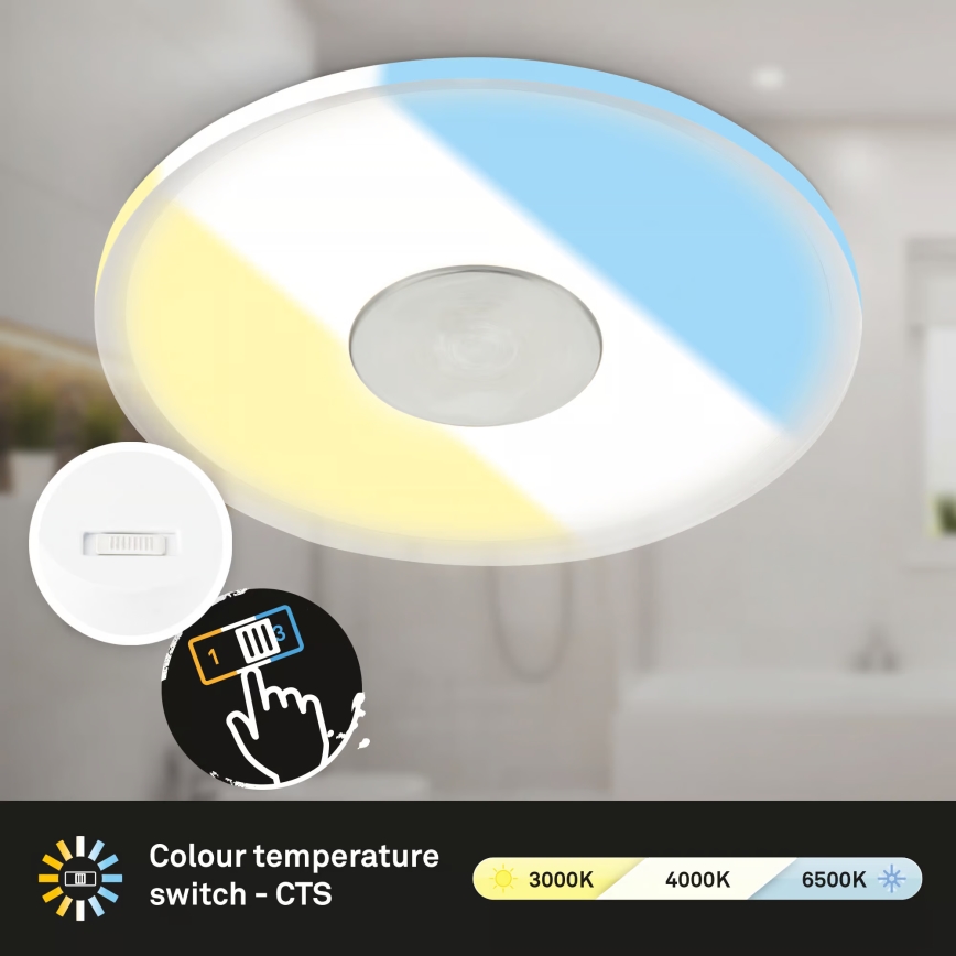 Briloner 7480019 - LED infälld badrumsarmatur LED/6W/230V 3000/4000/6500K IP44 vit