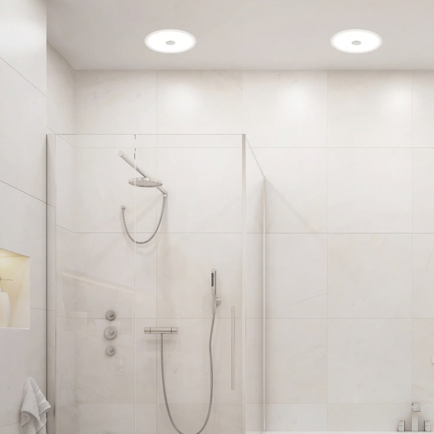 Briloner 7482019 - LED infälld takarmatur för badrum LED/14W/230V 3000/4000/6500K IP44 vit