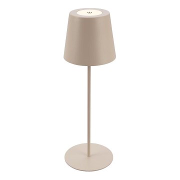 Briloner 7508011 - LED Ljusreglerad uppladdningsbar utomhus bordslampa 2i1 LED/2,5W/5V IP44 beige