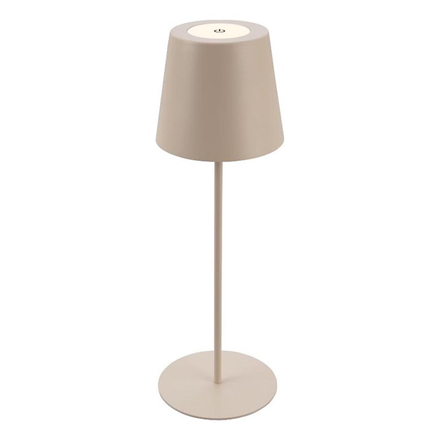 Briloner 7508011 - LED Ljusreglerad uppladdningsbar utomhus bordslampa 2i1 LED/2,5W/5V IP44 beige