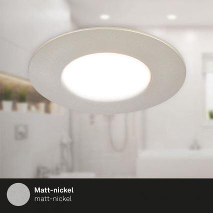 Briloner 7598032 - KIT 3x Infälld LED badrumsbelysning LED/4,9W/230V IP44 2700/4000/6500K matt krom