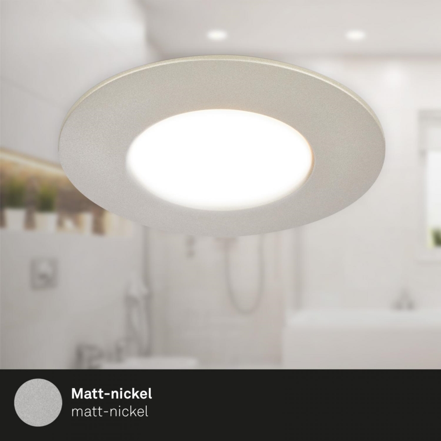 Briloner 7598032 - KIT 3x Infälld LED badrumsbelysning LED/4,9W/230V IP44 2700/4000/6500K matt krom
