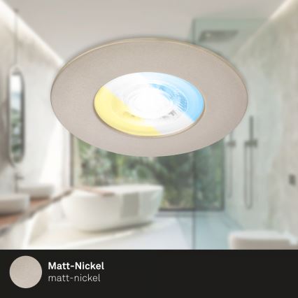 Briloner 7605032 - Set med 3 infällda badrumsarmaturer 3xLED/4,9W/230V IP44 matt krom