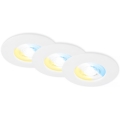 Briloner 7605036 - Set med 3 infällda badrumsarmaturer 3xLED/4,9W/230V IP44 vit