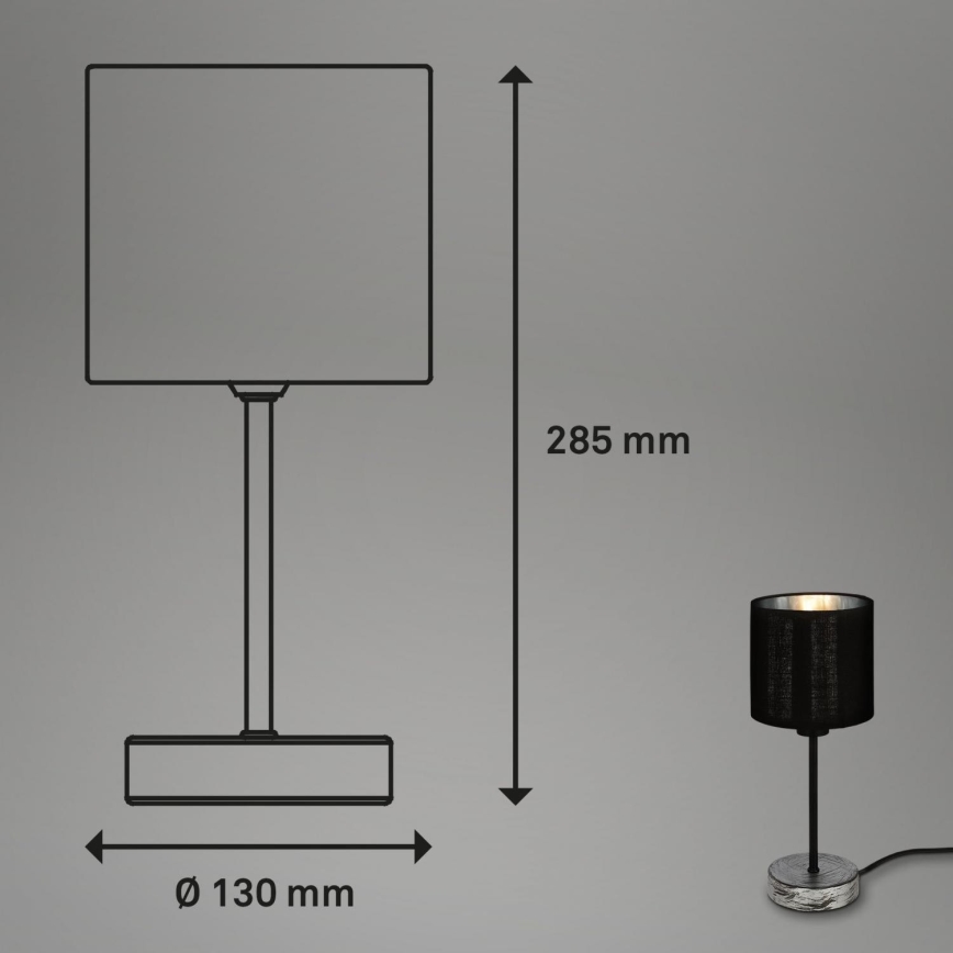 Briloner 7737-014 - Bordslampa SILVER CRAFTED 1xE14/25W/230V