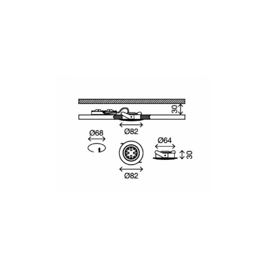 Briloner 8309-019 - Infälld dimbar LED badrumsbelysning LED/5W/230V IP23