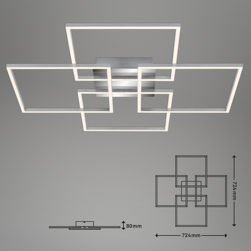 Briloner - Dimbar LED ytmonterad ljuskrona FRAME 4xLED/12W/230V
