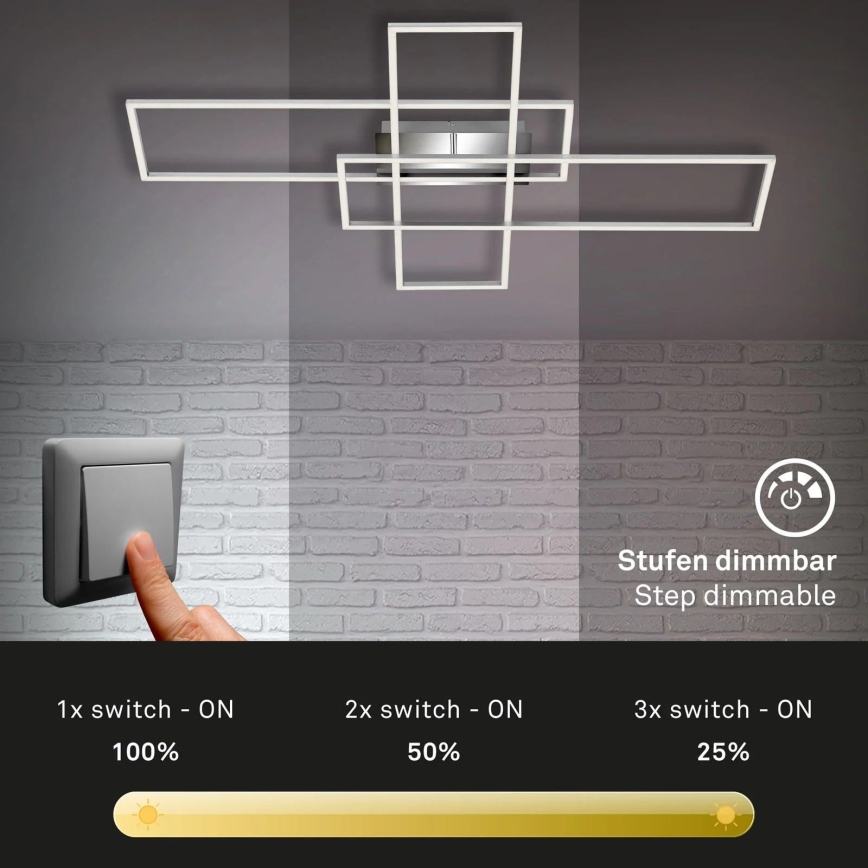 Briloner - Dimbar LED ytmonterad ljuskrona FRAME LED/50W/230V